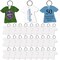 UNISUB Sublimation Keychain Blanks White Aluminum T-Shirt Shape, 2-Sided Gloss, 2.5" x 2.75", .045" Masked Sublimation Surface, Includes Keyring & Tab, Made in USA, Bulk (Case of 50)